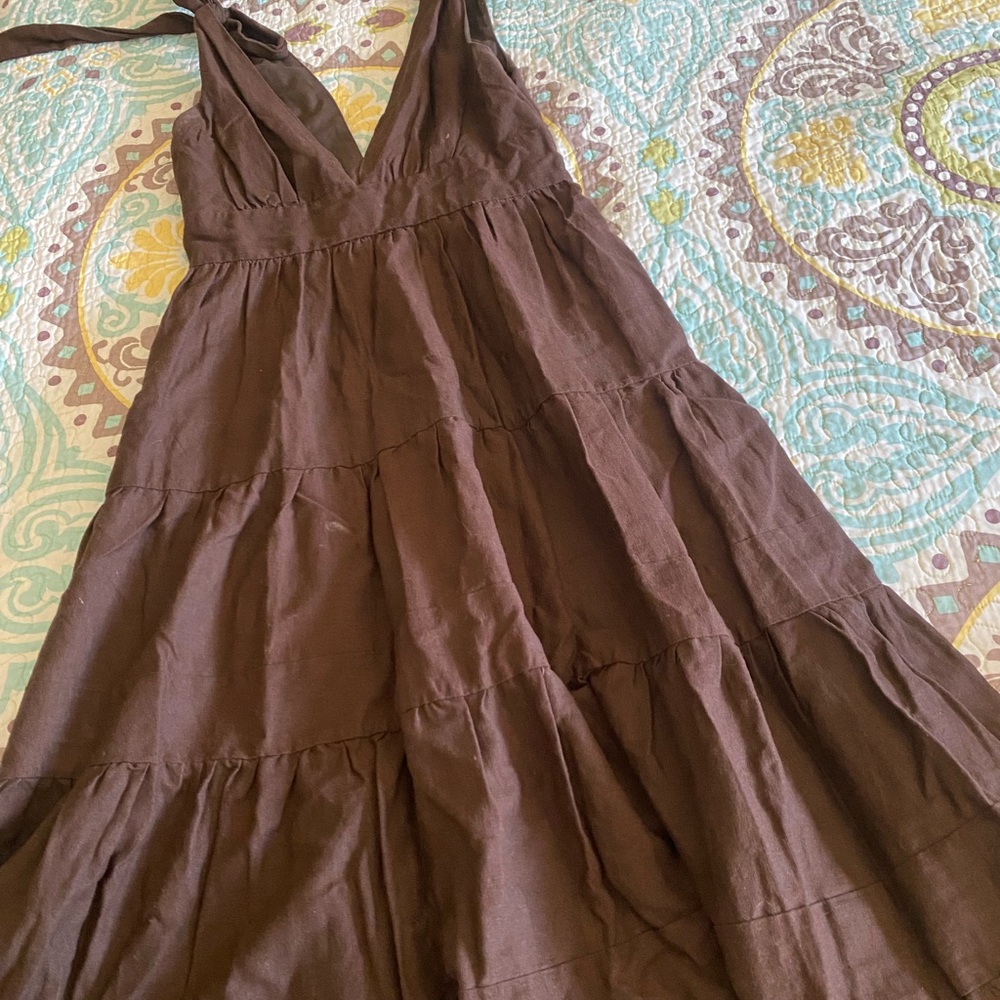 Elegant Brown Sleeveless Dress House of Harlow